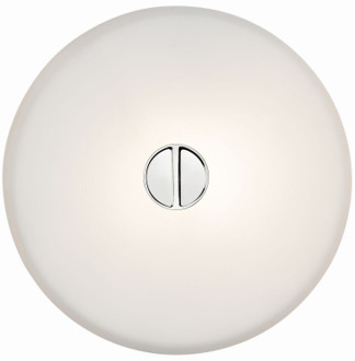FLOS Mini Button Wandlamp - Wit glas