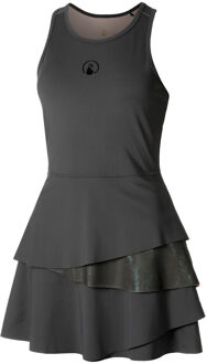 Flounce Jurk Dames antraciet - M