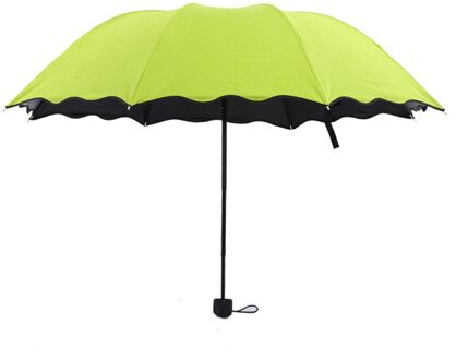Flouncing Sunny Paraplu Stijl Optioneel Magic UV Folding Zon/Regen Winddicht Bloei Parasol groen