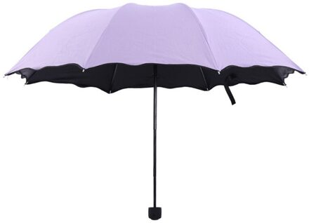 Flouncing Sunny Paraplu Stijl Optioneel Magic UV Folding Zon/Regen Winddicht Bloei Parasol paars