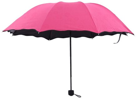 Flouncing Sunny Paraplu Stijl Optioneel Magic UV Folding Zon/Regen Winddicht Bloei Parasol rood