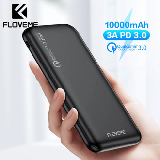 FLOVEME Quick Charger 3.0 Power Bank 10000Mah PD 3.0 Fast 18W Powerbank 10000 Mah External Mobile Battery For iPhone Xiaomi Fast