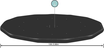 Flowclear afdekhoes zwembad 396 cm Zwart