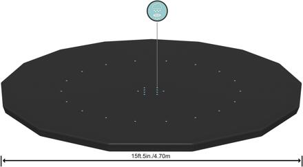 Flowclear afdekhoes zwembad 457 cm Zwart