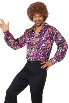 Flower power hippie peace blouse voor volwassenen - Volwassenen kostuums