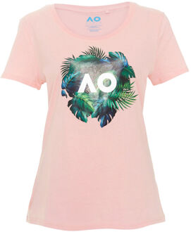 Flower T-shirt Dames pink - M