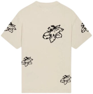 Flower t-shirts cr1-fw25-19 - maat L Ecru