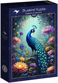 Flowers & Peacock Puzzel (500 stukjes)