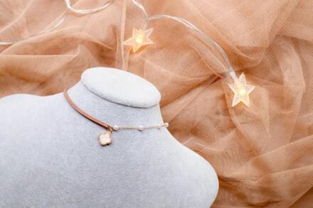 Fluffy Hart Pearl Charm Choker Ketting Ins Stijl Koffie Fluwelen Korte Kraag Collette Voor Vrouwen Mode-sieraden Zomer 4