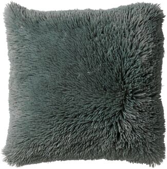 FLUFFY - Kussenhoes 45x45 cm - superzacht - effen kleur - Jadeite - lichtgroen