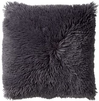 FLUFFY - Kussenhoes 60x60 cm - superzacht - XL kussensloop - Charcoal Gray - antraciet Grijs