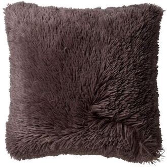 FLUFFY - Kussenhoes 60x60 cm - superzacht - XL kussensloop - Driftwood - taupe Bruin