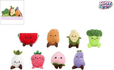 Fluffy Menu groente/fruit pluche 12-14cm verschillende