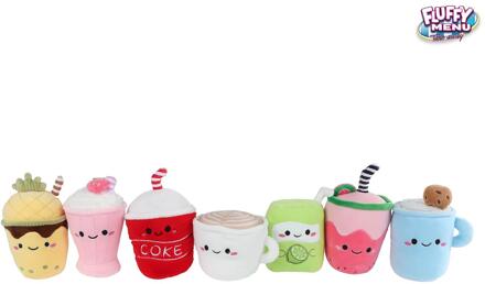 Fluffy Menu pluche drankje 9-13cm verschillende