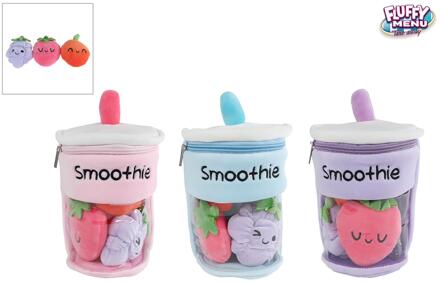 Fluffy Menu pluche Smoothie 25cm verschillende