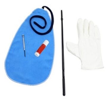 Fluit Piccolo Reiniging Kit Vijf stuk set van strip doek + pass strip + kurk plakken + schroevendraaier + handschoenen