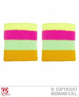 Fluo gekleurde polsbanden voor volwassenen - Verkleedattribuut