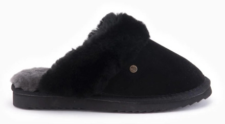 Flurry Suede Dames Pantoffels - Black/Black - Maat 37