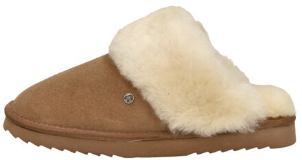 Flurry Suede Dames Pantoffels - Cognac - Maat 39