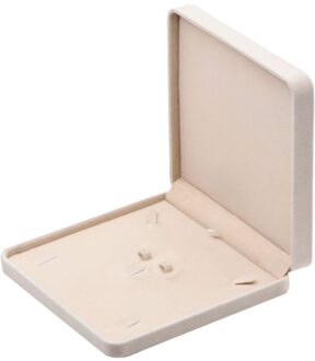 Fluwelen Doos Voor Ring Ketting Earring Sieraden Set Box Armband Opslag Sieraden Organizer Case Lade Houder Opslag Beige