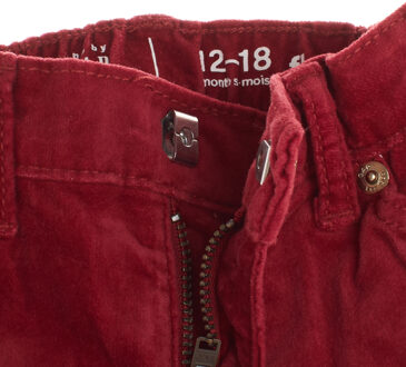Fluwelen flare jeans 810673 meisjes Rood - 5J / 110cm