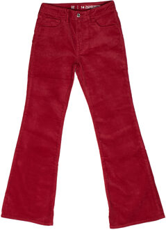 Fluwelen flare jeans 816732 meisje - maat Rood