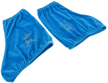 Fluwelen Ijs Figuur Skate Laarzen Schoenen Cover Overschoenen Protector Voor Vrouwen Mannen blauw M
