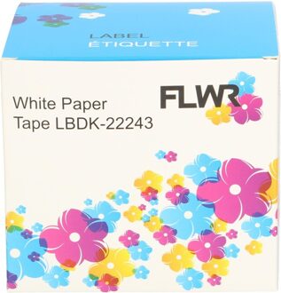 FLWR Brother DK-22243 102 mm x 30.48 M wit labels