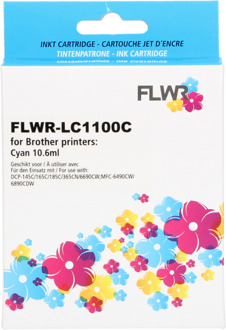 FLWR Brother LC-1100C cyaan cartridge