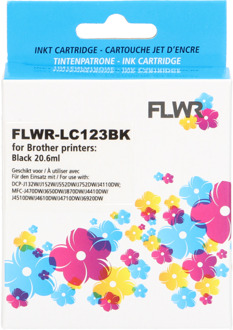 FLWR Brother LC-123 zwart cartridge