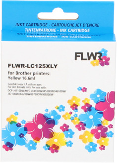 FLWR Brother LC-125XLY geel cartridge