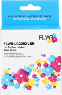 FLWR Brother LC-229BK zwart cartridge