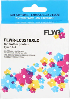 FLWR Brother LC-3219XLC cyaan cartridge