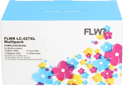 FLWR Brother LC-427XL Multipack zwart en kleur cartridge