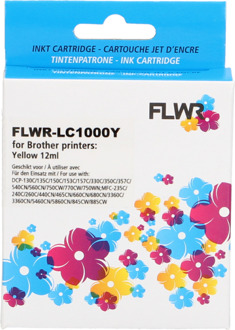 FLWR Brother LC-970Y / LC-1000Y geel cartridge