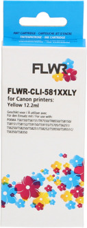FLWR Canon CLI-581XXL geel cartridge