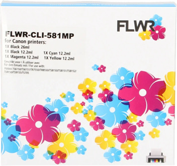 Flwr Canon Cli-581xxl Multipack Zwart En Kleur Cartridge