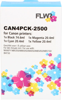 FLWR Canon PGI-2500XL Multipack zwart en kleur cartridge