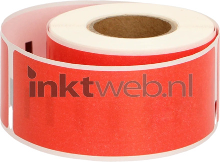 FLWR Dymo 99010 89 mm x 28 mm rood labels