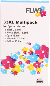 FLWR Epson 33XL Multipack zwart en kleur cartridge