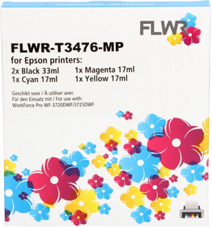 FLWR Epson 34XL Multipack zwart en kleur cartridge