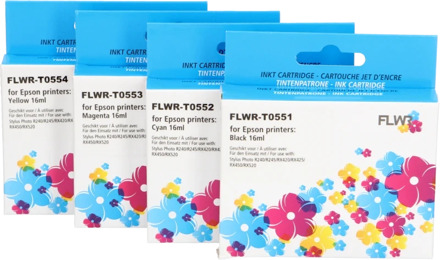 FLWR Epson T0556 Multipack zwart en kleur cartridge