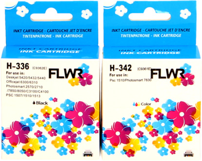 FLWR HP 336/342 Multipack zwart en kleur cartridge