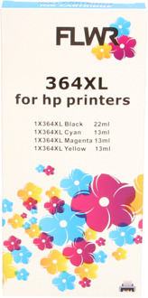 FLWR HP 364XL Multipack zwart en kleur cartridge