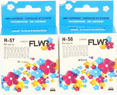 FLWR HP 56 en 57 Multipack zwart en kleur cartridge