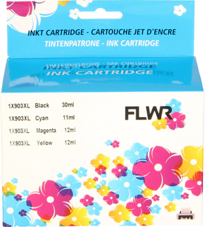 FLWR HP 903XL Multipack zwart en kleur cartridge
