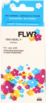 FLWR Lexmark 100XL geel cartridge