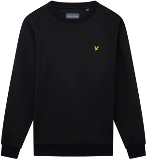 Fly fleece crewneck sweater Zwart - XL