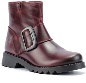 Fly London Rily Leren Vrouwen Laarzen Rood