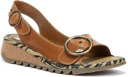 Fly London Tram723fly Vrouw Camel Sandalen Bruin - EU 38 / UK 5